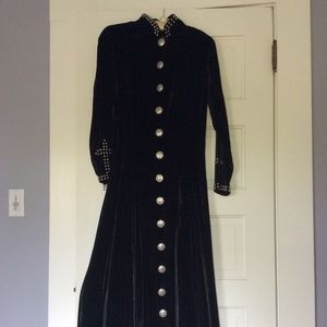 Velvet cowgirl southwestern studded evening gown